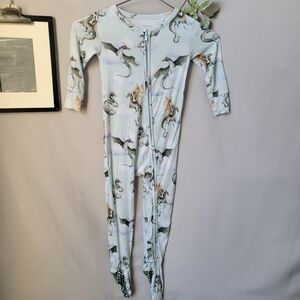 Posh Peanut Bamboo Zippered Footie One Piece Percy Dragon 3T